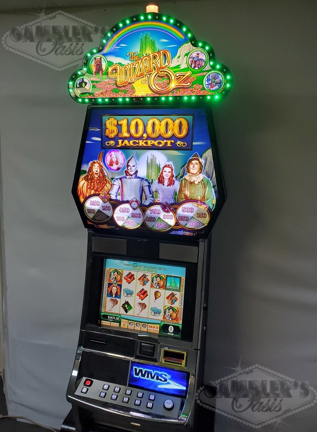 WMS WIZARD OF OZ RARE TOP BONUS FEATURE BB1 VIDEO SLOT MACHINE For Sale ...