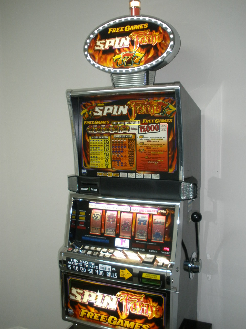 show different type casino slot machines