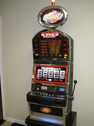 BALLY QUICK HIT WILD 777 JACKPOT S9000 SLOT MACHINE WITH TOP BONUS MONITOR AND LIGHTED TOPPER 