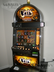 IGT CATS VIDEO SLOT MACHINE WITH LCD TOUCHSCREEN MONITOR 