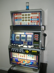 IGT DOUBLE RED, WHITE AND BLUE FIVE LINE S2000 SLOT MACHINE - FLAT TOP 