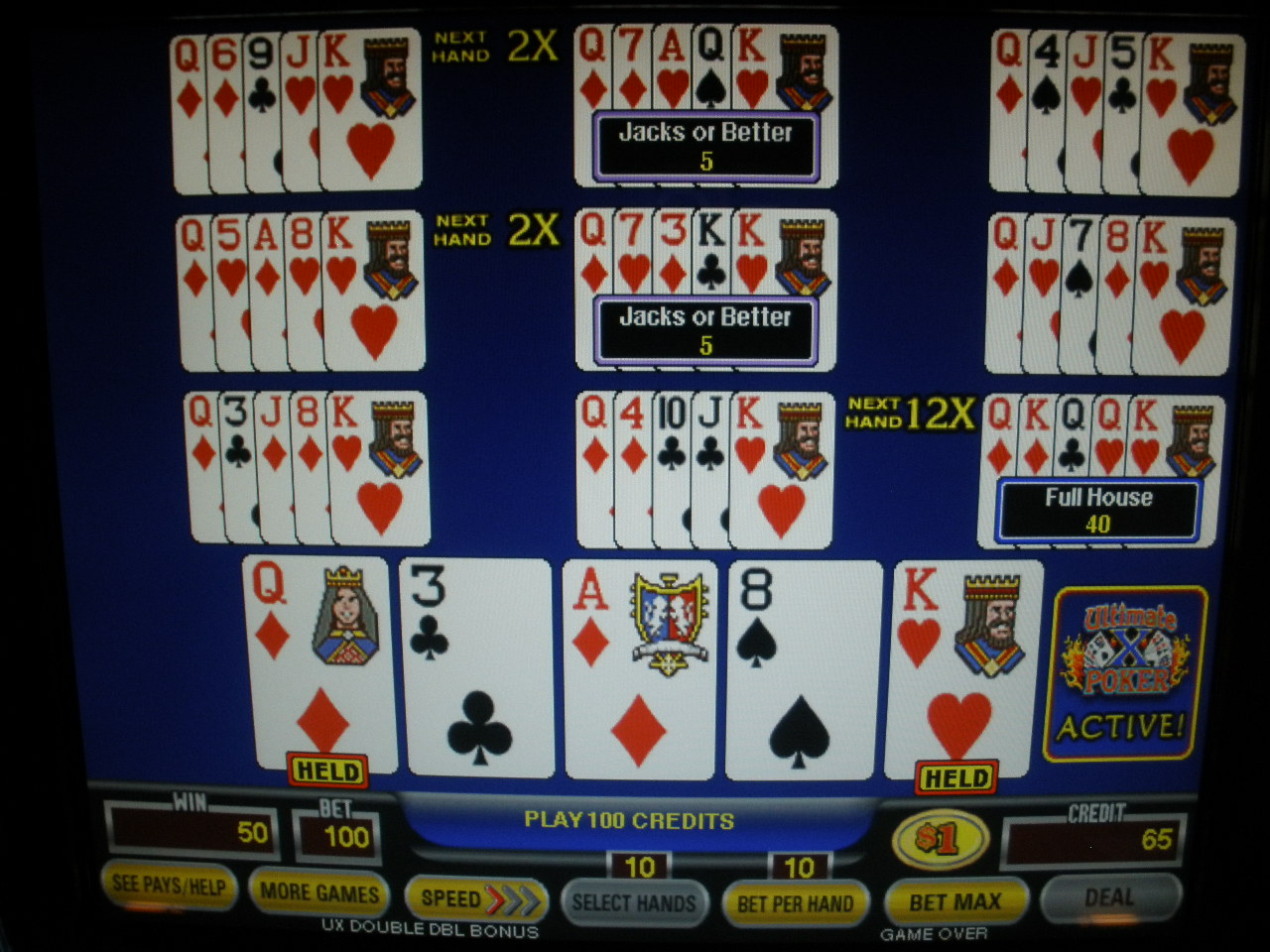 igt game king super star poker multi game video