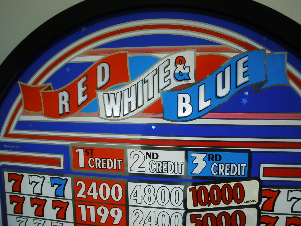 igt red white blue slot machine manual