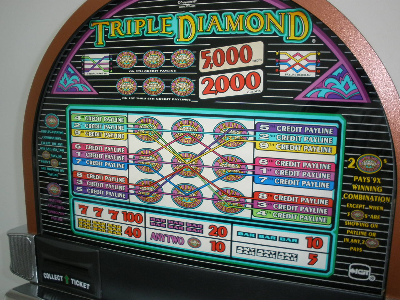 double diamond 9 line slot machine