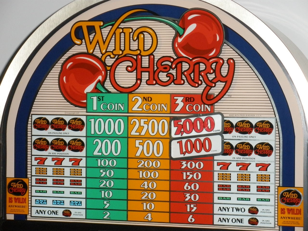 wild cherry slot machine manual