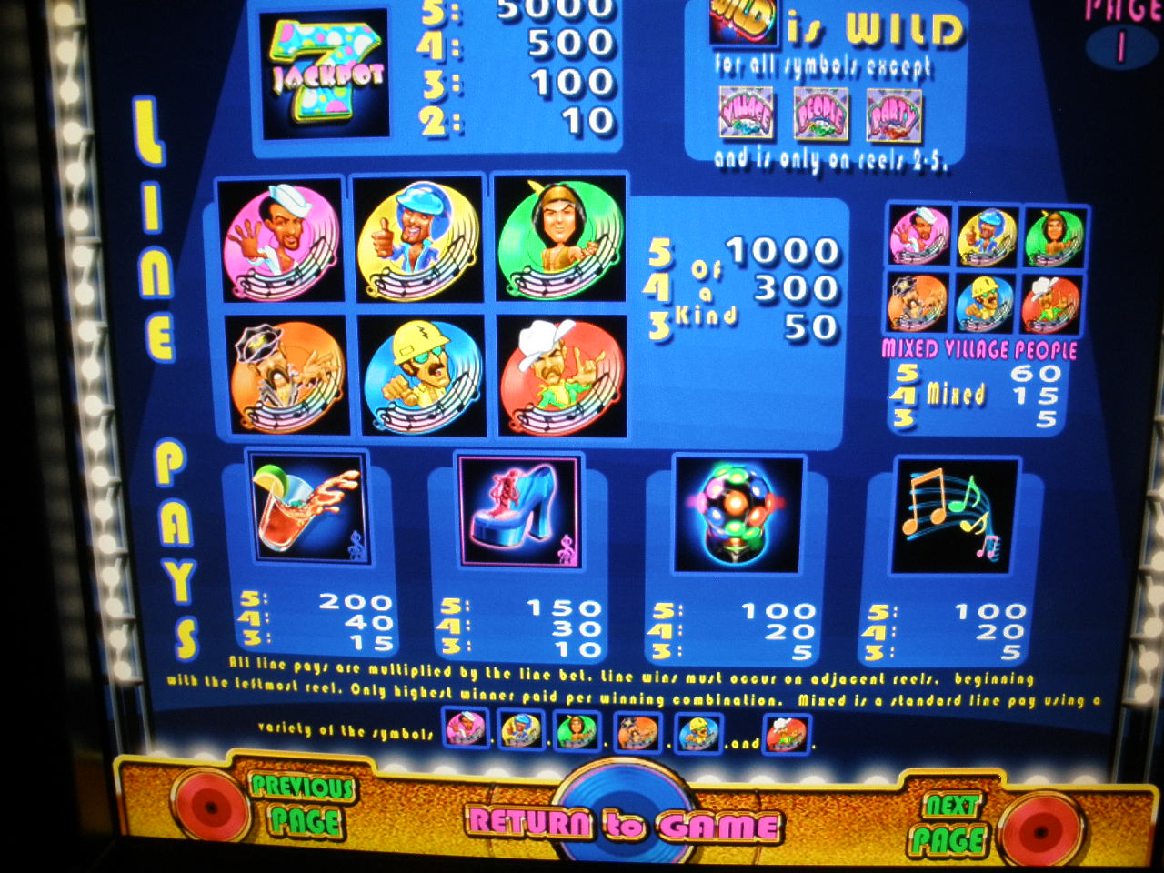 village people party slot machine for sale